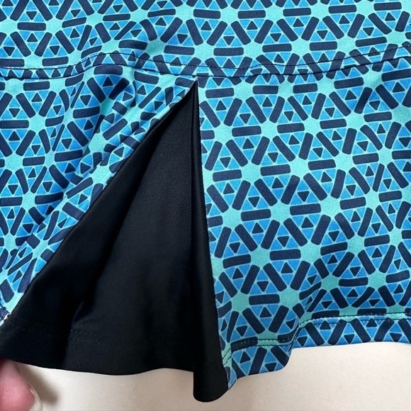 AB Allie Burke Sport Back Pleat Golf/Tennis/Pickle Ball Skort Geometric Print - Picture 2 of 9